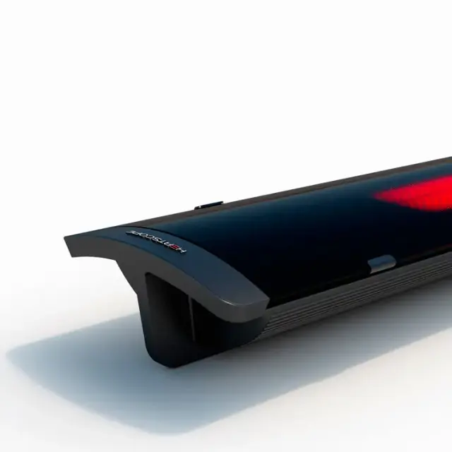 Vergelijking met de zwarte afwerking van de Heatscope Pure All Black verwarming