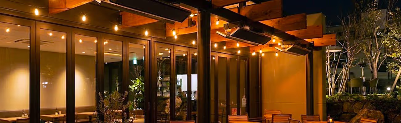 Professional heating equipment for terraces Professional heating devices for terraces