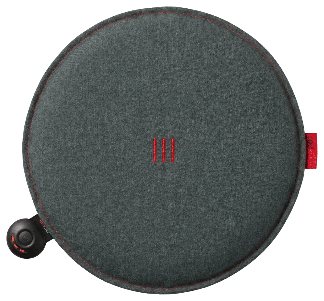 Heated cushion Heatme SMART round Ø40 – Graphite Photo of Heated cushion Heatme SMART for outdoor heated terrace