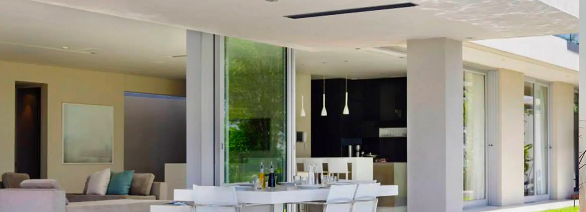 Calefacción radiante exterior empotrable