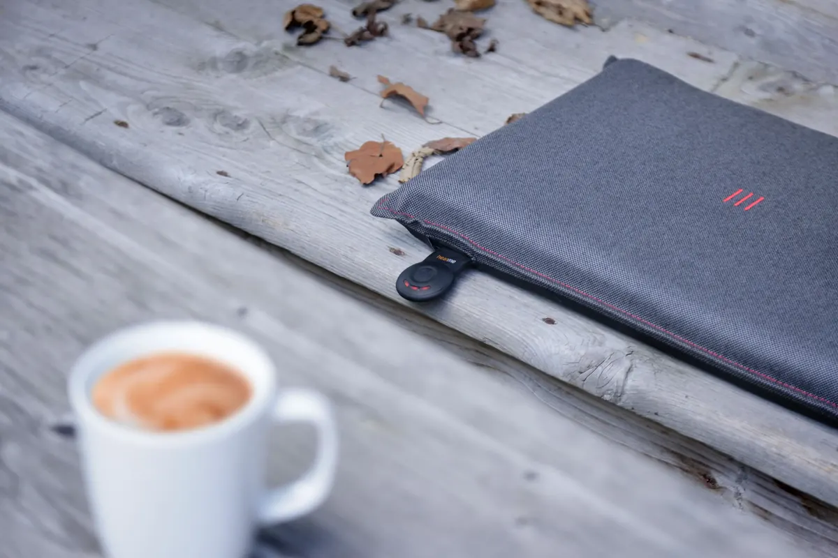 Wireless heatme heated cushion on an outdoor terrace