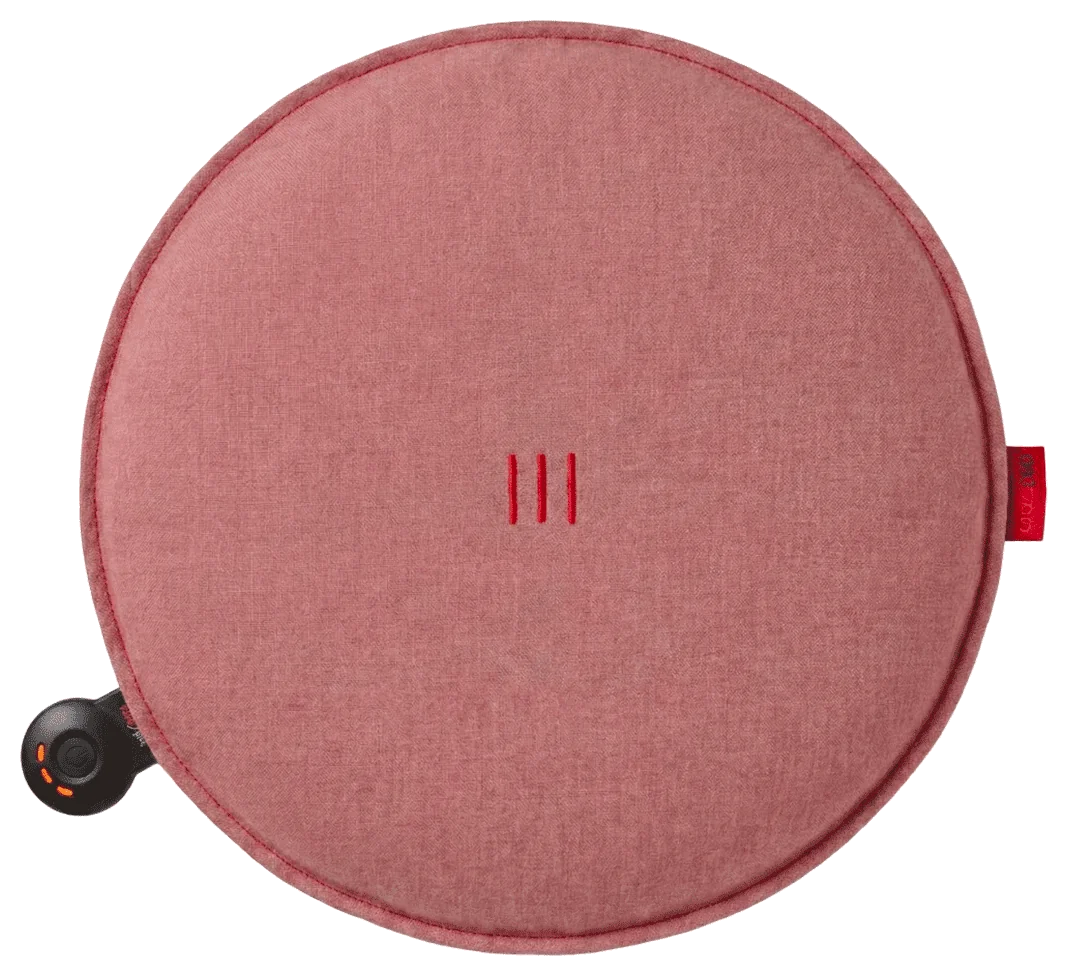 Heated cushion Heatme SMART round Ø40 – Brick Photo of Heated cushion Heatme SMART for outdoor heated terrace