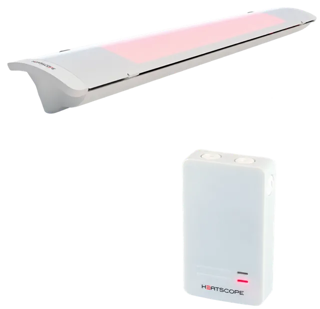 Heatscope® Pure White 3000 W + Somfy® — MHS-PE3000WT+MHS-SBOXSWT