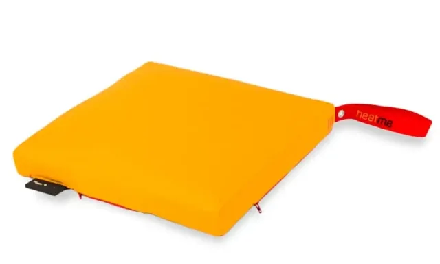 Cordless heated cushion heatme CLASSIC 40×40 – Yellow — HTM-CL-03