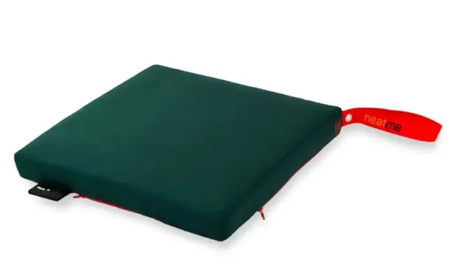 Cordless heated cushion heatme CLASSIC 40×40 – Dark green — HTM-CL-06