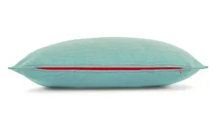 Verwarmd kussen heatme HOME — mint — detail van de ritssluiting