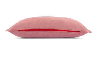 Verwarmd kussen heatme HOME — roze — detail van de ritssluiting